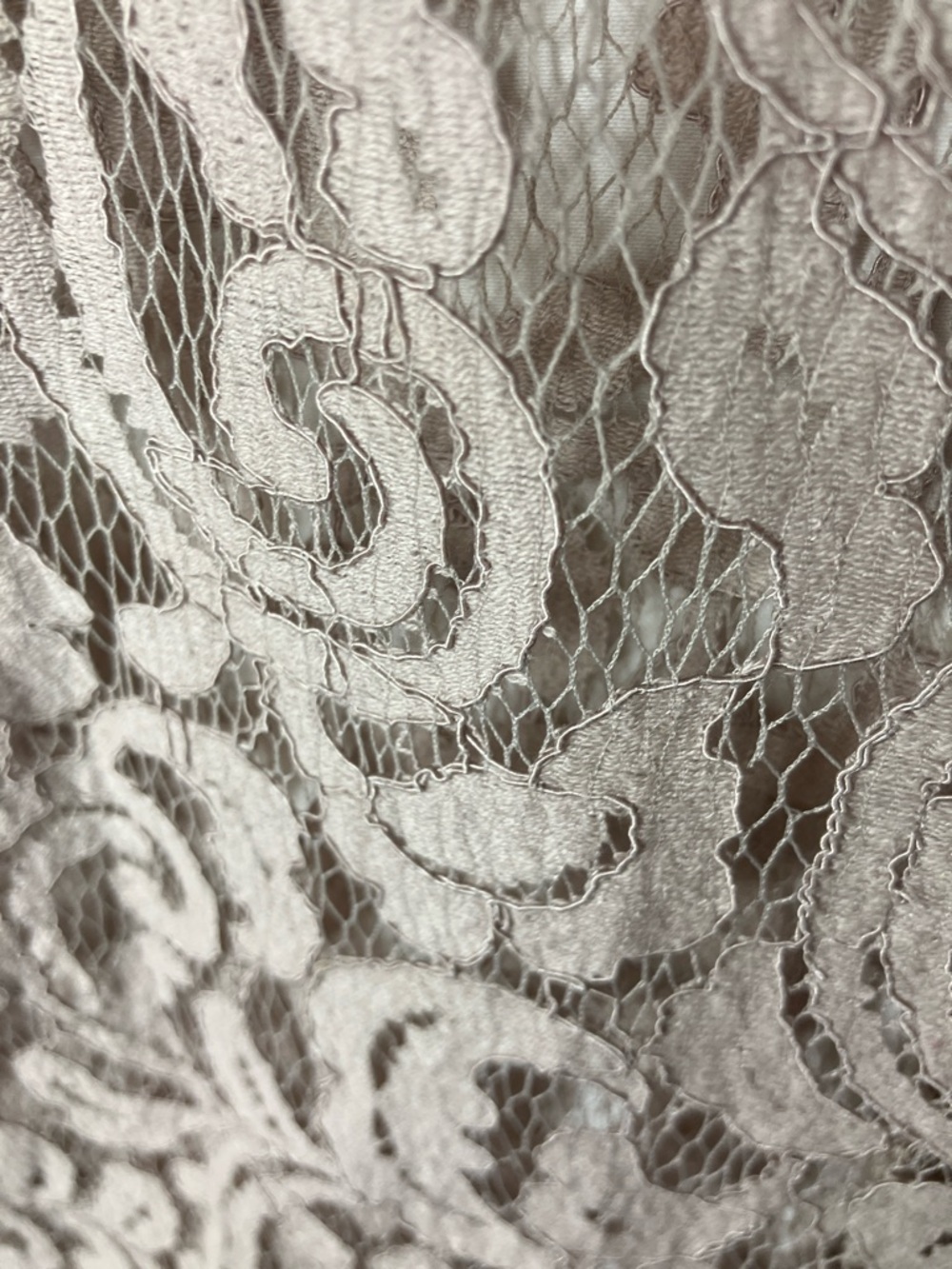 Chico's Lace Overlay Cap Sleeve Blouse in Taupe Sz Med DISCOUNTED SHIPPING - Picture 9 of 17